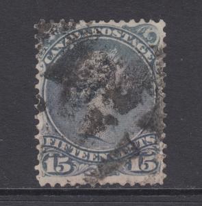 Canada Sc 29 used 1868 15c gray violet Large Queen F-VF