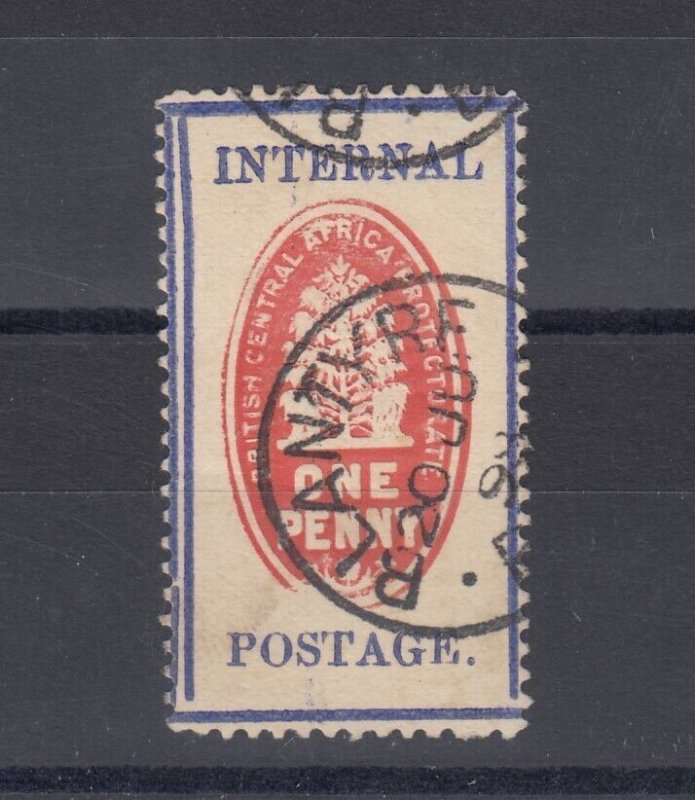 British Central Africa QV 1898 1d Internal Postage VFU Blantyre CDS BP407 