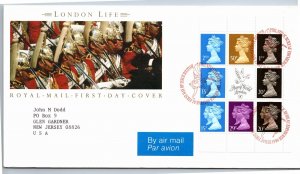 GB - LONDON LIFE CACHETED COVER WITH STAMP WORLD LONDON '90 BOOKLET PANE - 1990