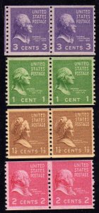 MALACK 839 - 842 F/VG OG NH, Nice set of Pairs!! (St..MORE.. w2868