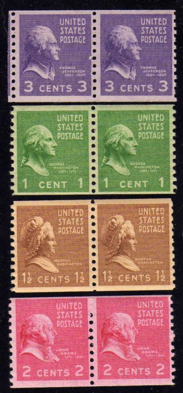 MALACK 839 - 842 F/VG OG NH, Nice set of Pairs!! (St..MORE.. w2868