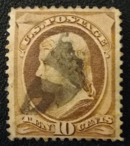 US Scott #150 Used VF 10c Brown 1871