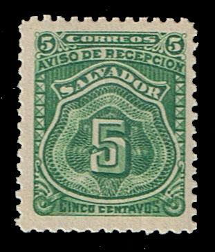 El Salvador - Scott #H-2 - 1897 - Receipt Acknowledgment Stamp - MLH