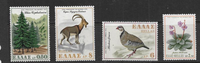 GREECE, 992-995, MNH, NATURE CONSERVATION YEAR 1970