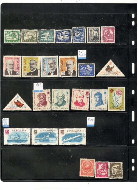 ROMANIA COLLECTION ON STOCK SHEET, MINT/USED