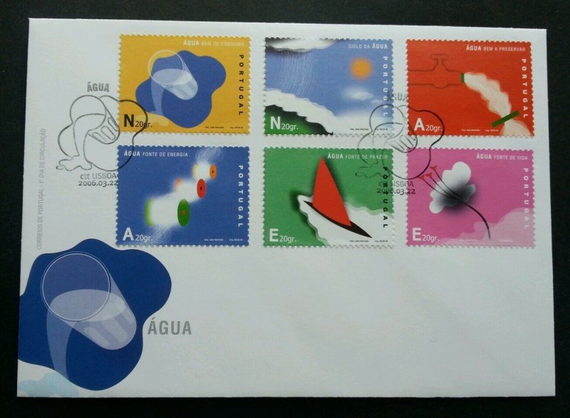 Portugal Aqua Water 2006 Nature Environment Protection Rain Sun Flower (FDC)