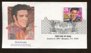 1993 Fleetwood Memphis Tennessee US Elvis Presley First Day Cover Stamp #2724