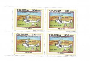 COLOMBIA 1995 COLOMBIAN AIR NAVIGATION COMPANY 75 YEARS AVIATION IN BLOCK