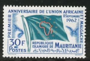 Mauritania Scott 170 MNH** 1962 Flag stamp