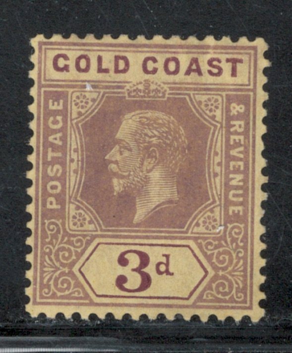 Gold Coast 1915 King George V 3p Scott # 73 MH