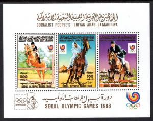 Libya 1350 Olympics Souvenir Sheet MNH VF