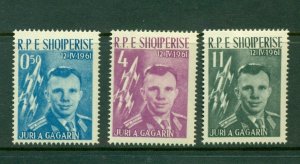 Albania #604-06 (1961 Gagarin set )  VFMNH CV $13.40