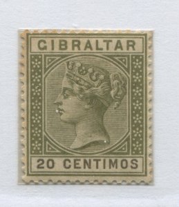 Gibraltar QV 1895 20 centimos mint o.g. hinged