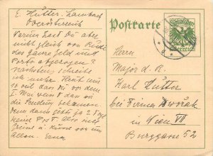 E0053 Austria postal stationery postal card correspondence postcard Vienna 1926