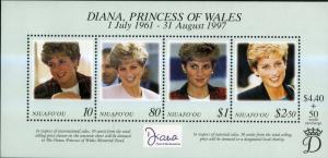 NIUAFO'OU 201 MNH S/S SCV $6.50 BIN $4.00 PRINCESS DIANA