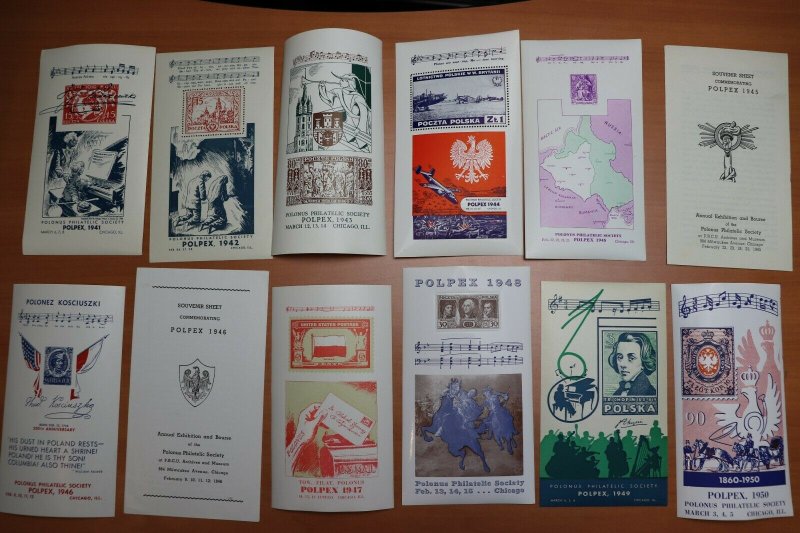 67 POLEPEX 1941-1985 Mint Souvenir Sheet Program leaflet Polonus Philatelic Coll