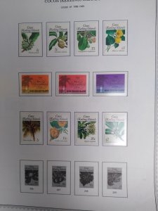 collection on pages Cocos Islands 1988-92 mint most NH IW: CV $70