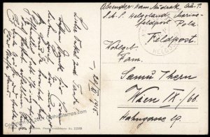 Austria WWI KuK Marine Navy Ship SMS Helgoland Kotor Cattaro Feldpost Car G70326