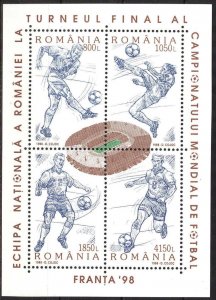 Romania 1998 Football Soccer FIFA World Cup France S/S MNH