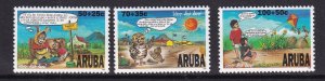 Aruba   #B45-B47   MNH  1996  child welfare  cartoons