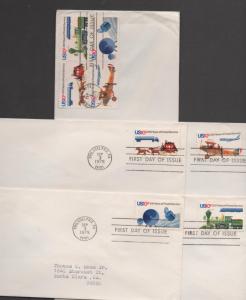 Scott # 1572-1575   5  First Day Cover  pair  & 4  single  covers
