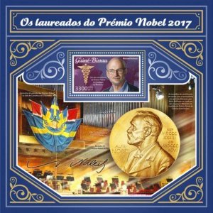 Guinea-Bissau - 2017 Nobel Prize - Stamp Souvenir Sheet - GB17808b