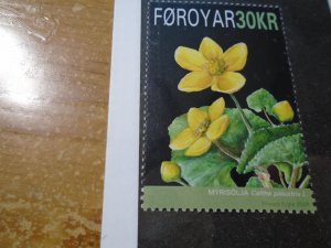 Flowers  :  Faroe Islands  #  501  MNH