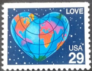 U.S.#2536 Love 29c Booklet Single, MNH.