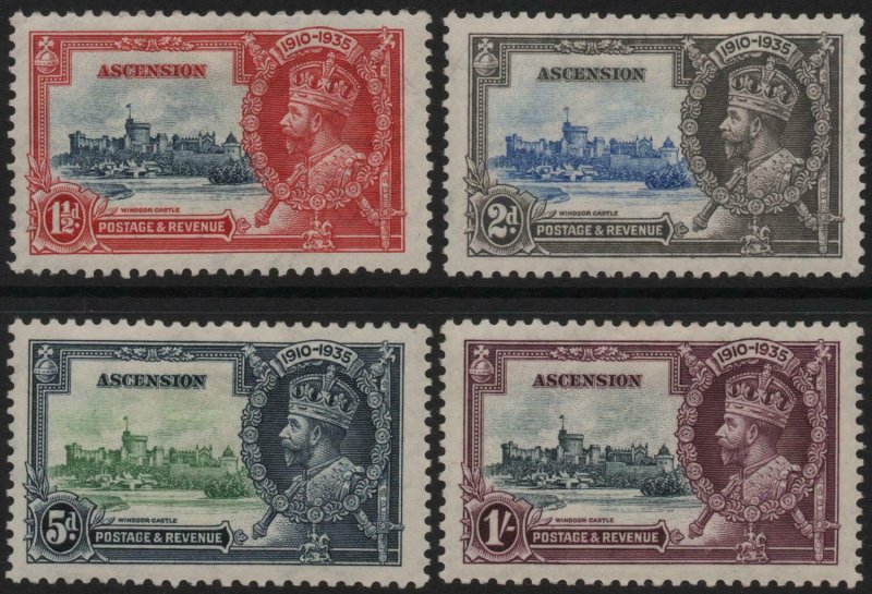 ASCENSION-1935 Silver Jubilee Set Sg 31-34 AVERAGE MOUNTED MINT V40338