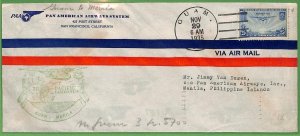 ZA1544 - USA - Postal History - FIRST FLIGHT COVER Guam - Manila 1935 PANAM