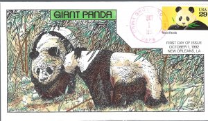 Collins Designed/Painted Giant Panda Bears FDC!!