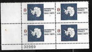 #1431 8c Antarctic Treaty Lower Left PB #32969 F VF NH - DCV=$.80