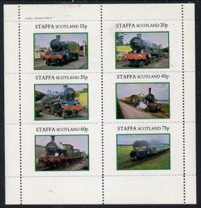 Staffa 1982 Steam Locos #08 perf set of 6 values (15p to ...