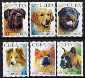 Cuba 2008 Dogs perf set of 6 unmounted mint