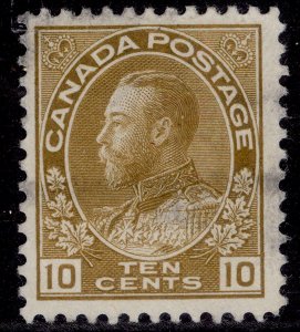 CANADA GV SG254a, 10c yellow-brown, FINE USED.