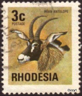Rhodesia 1974 Sc#330 SG#491 3c Roan Antelope Used