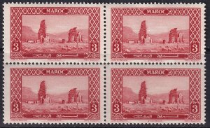 French Morocco 1927 Sc 113 block MNH**