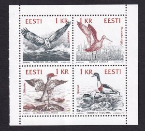 Estonia  #234a  MNH  1992  booklet pane  birds