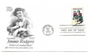 1755 Jimmie Rodgers, Performing Arts, ArtCraft FDC