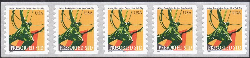 Scott 3520 Atlas Statue PNC5 #B1111 MNH Cv $2.25