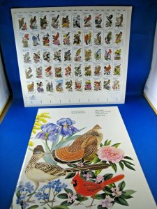 THE FIFTY STATE BIRDS AND FLOWERS MINT SET - U.S. STAMPS & FOLDER