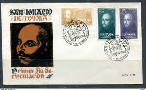 Spain 1955 Cover  First Day cancel Mi 1062-4 11278