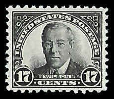 PCBstamps  US # 697 17c Woodrow Wilson, MNH, (6)