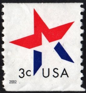 SC#3615 3¢ Star Coil Single (2002) Used