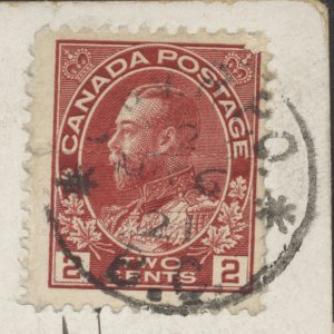 1918 C & V RPO Postmark Ornament 140 On Misericordia Hospital Edmonton PC