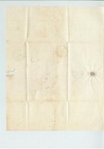 43634 ANTICHI STATI - SARDEGNA : Sass 2 bordo di foglio su BUSTA da TRIORA  1851
