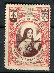 SPAIN; 1930s-40s early Illustrated Local Special Advert Stamp, Misiones