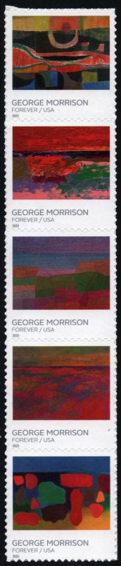 SC#5688-92 (Forever) George Morrison Strip of Five (2022) SA