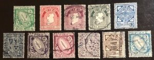 Ireland Scott# 65-68, 70-76 VF Used Cat. $118.00