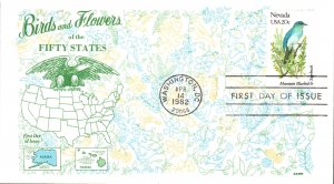 #1980 Nevada Birds - Flowers Gamm FDC